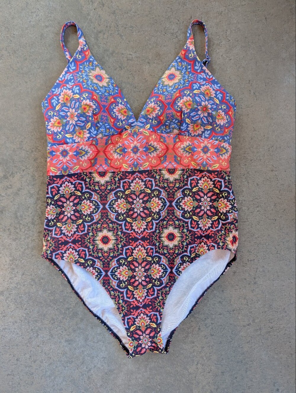 Boden V Neck One Piece Swimsuit Size 14